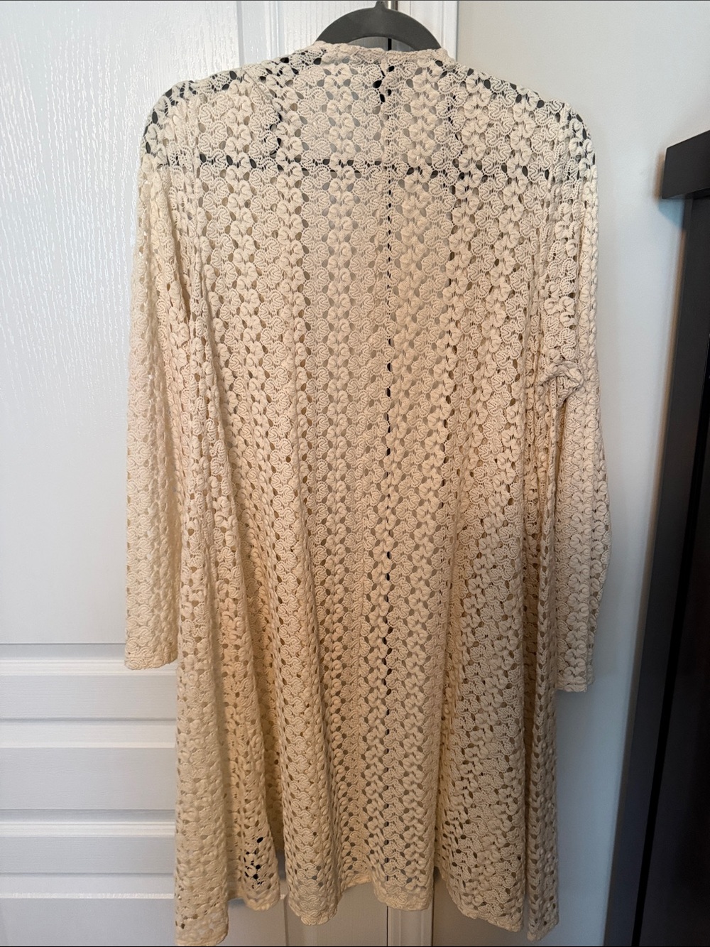 Forever 21 Cream Crochet Open-Front Cardigan - Picture 3 of 4